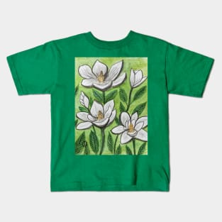 Magnolia flowers study Kids T-Shirt